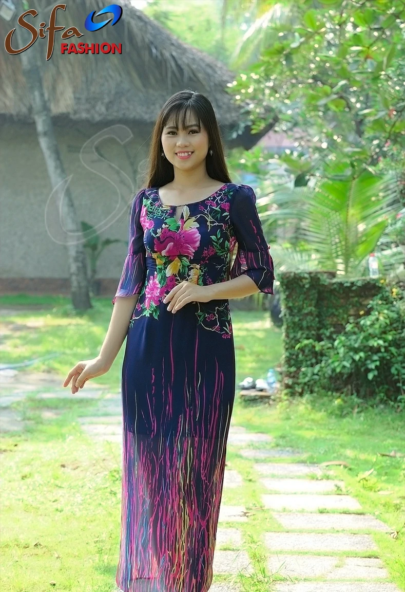 Đầm chiffon hoa