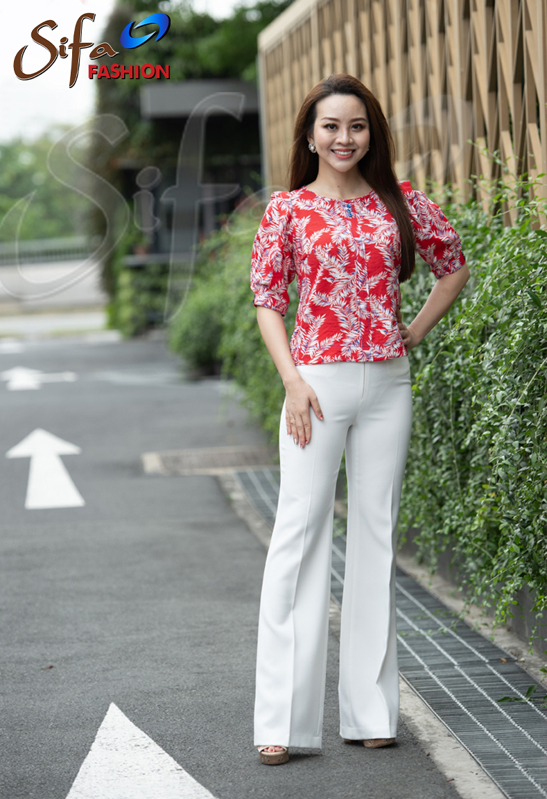 Áo tơ in hoa