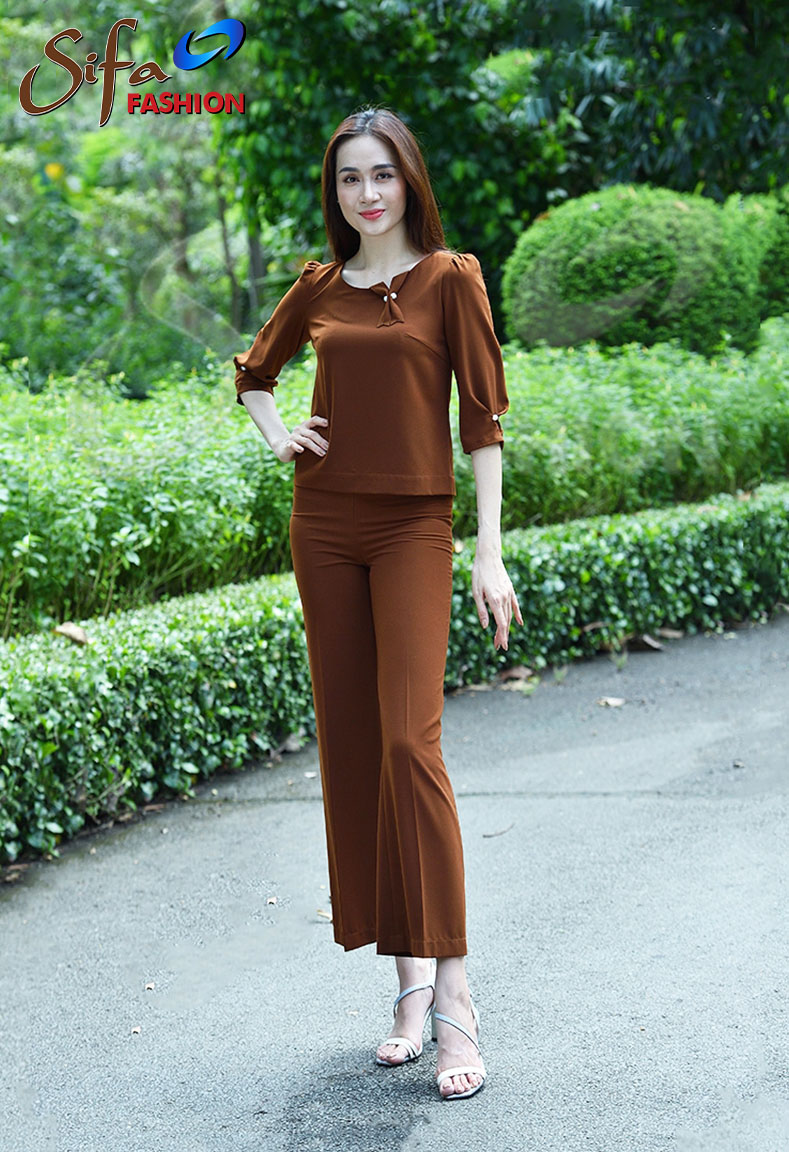 Bộ lụa cổ kết nơ