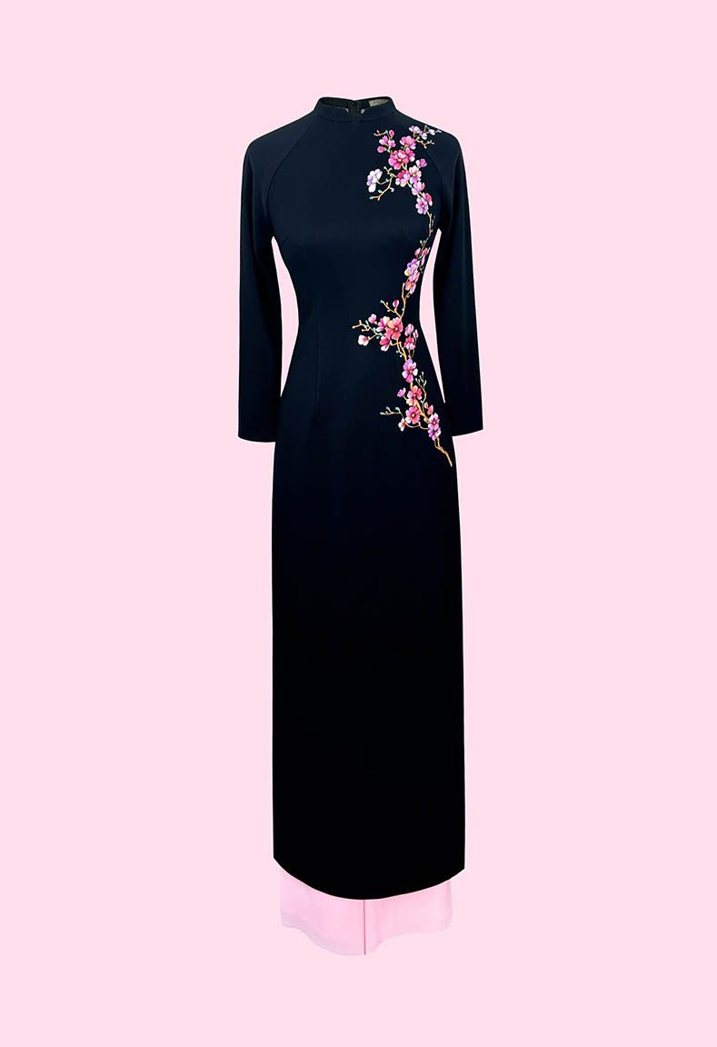 Áo dài cổ truyền thống lượn