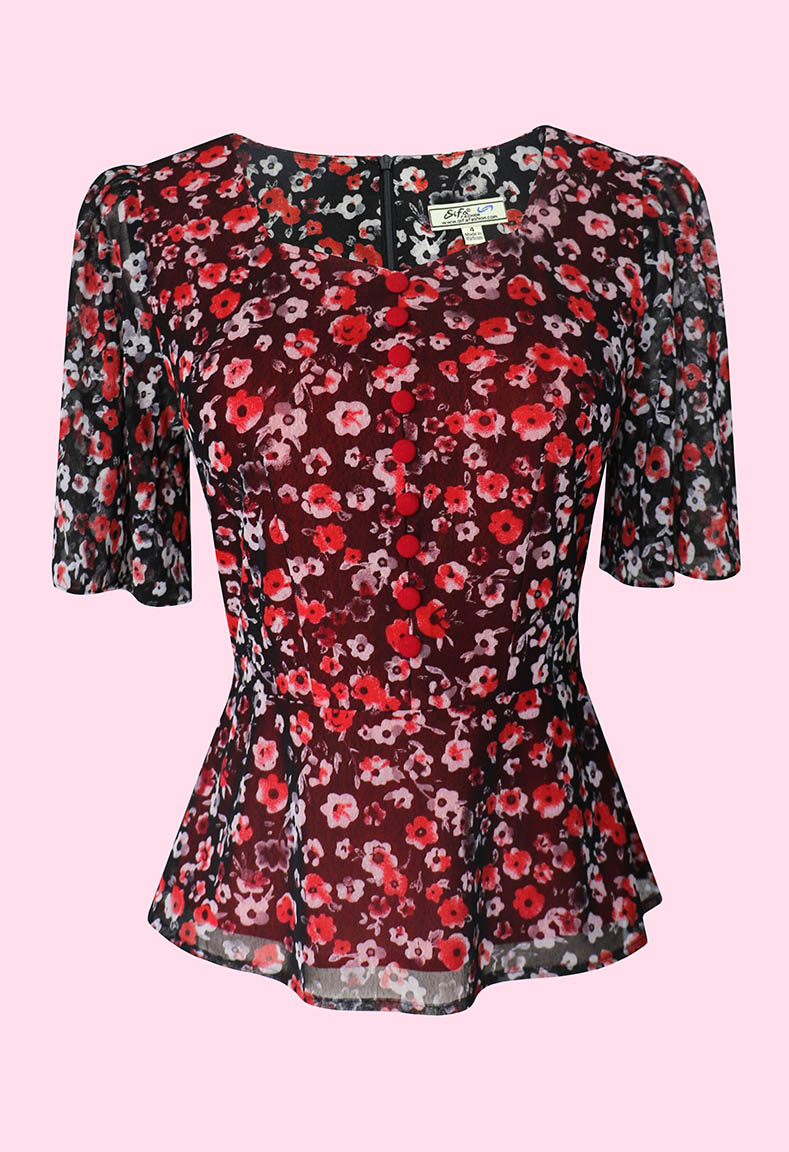 Áo cổ vuông tim trẻ trung