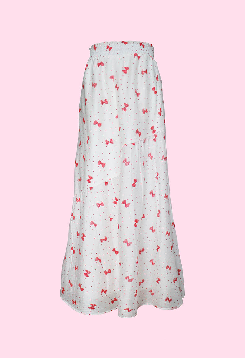 Bộ áo cổ tròn cách điệu váy xòe - Váy