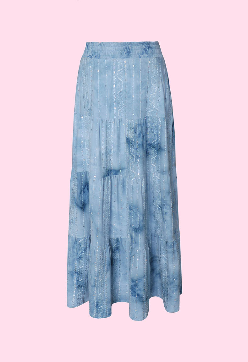 Bộ áo cổ tim váy xòe sang trọng - Váy