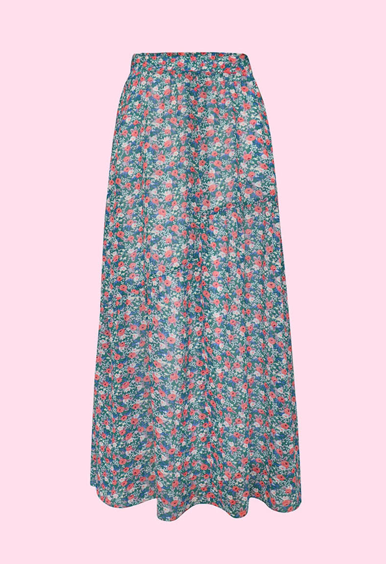 Bộ áo cổ tròn váy xòe thanh lịch - Váy