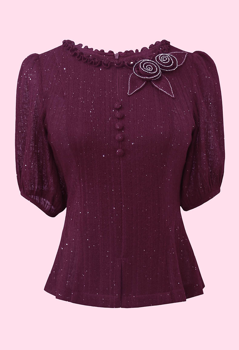 Bộ áo cổ tròn quần váy trẻ trung - Áo