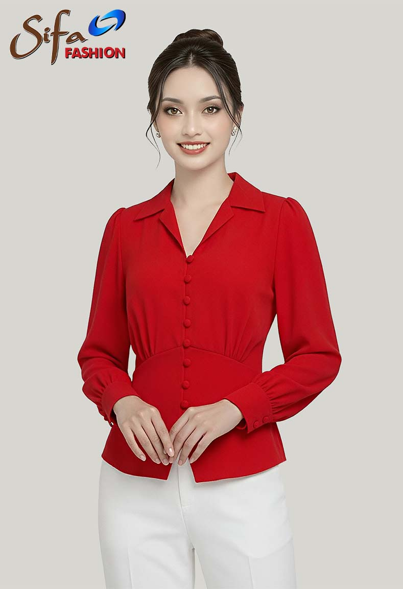 Áo sơ mi bo chân cá tình