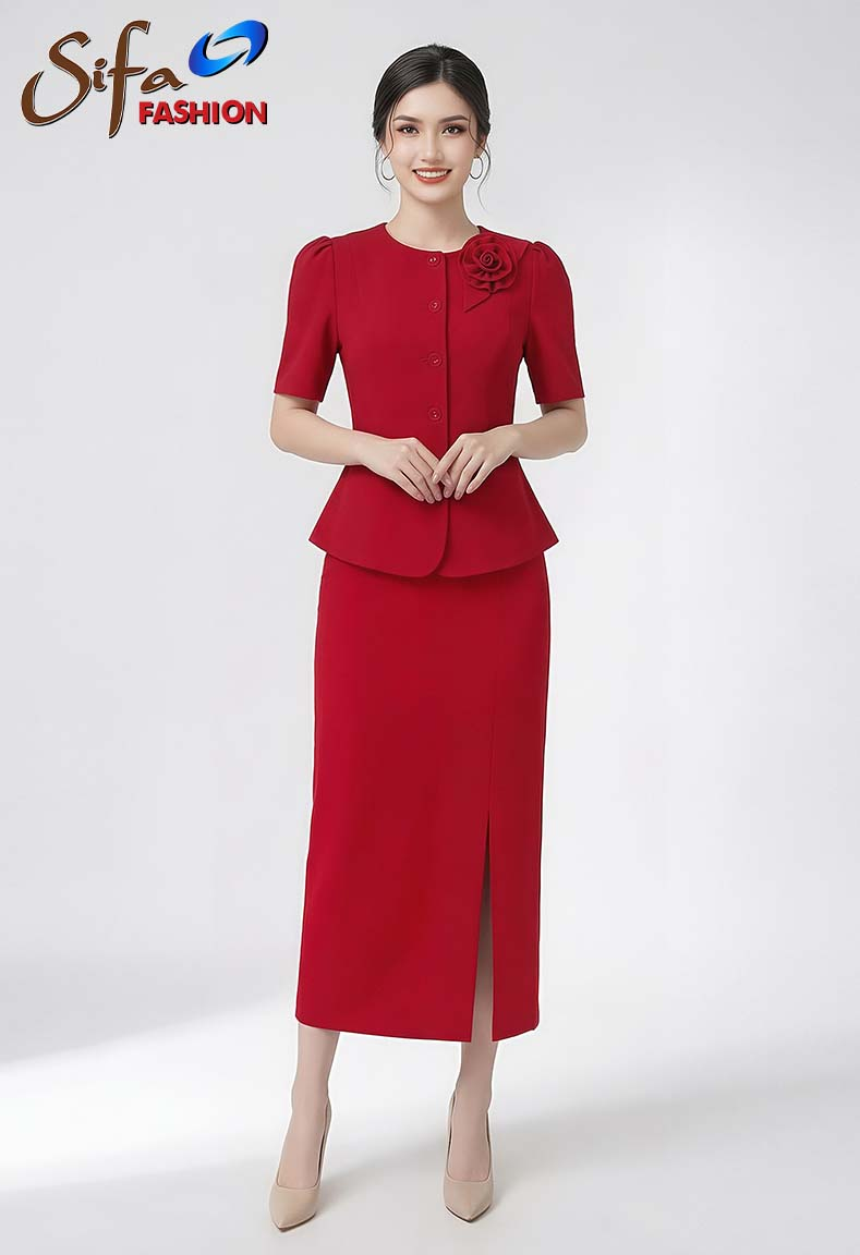 Áo cổ tròn sang trọng