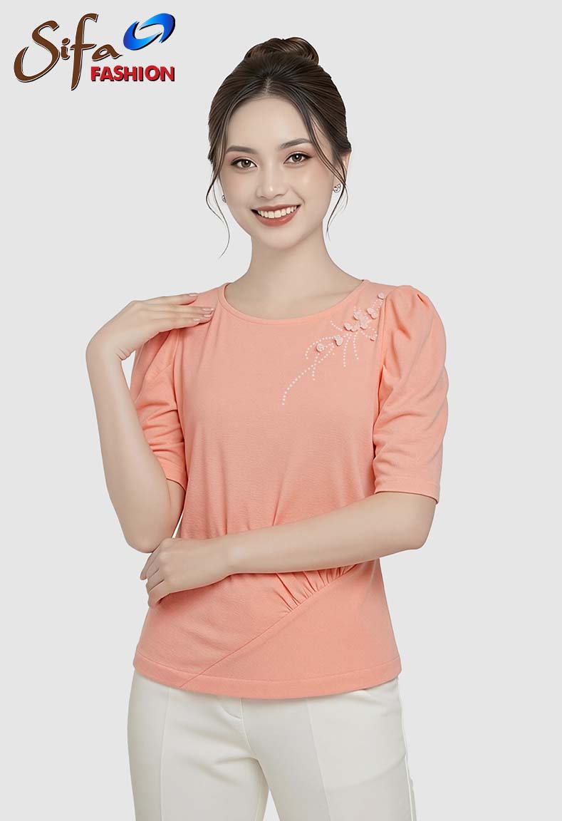 Áo cổ thuyền tay ngắn